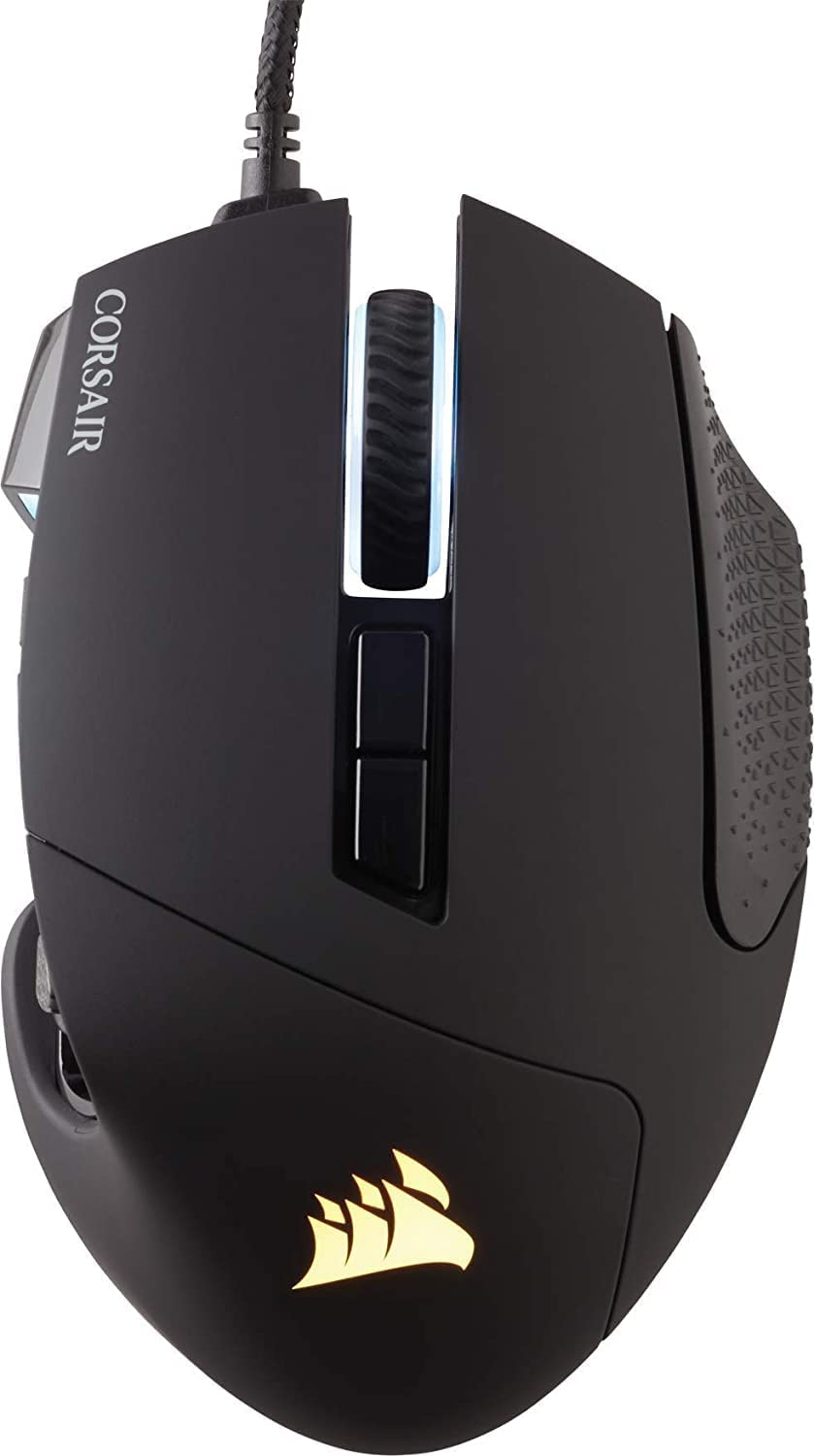 Геймърска мишка Corsair Scimitar Elite RGB ‎CH-9304211-EU, 18000 DPI, Оптична, 17 бутона, RGB подсветка, Черна