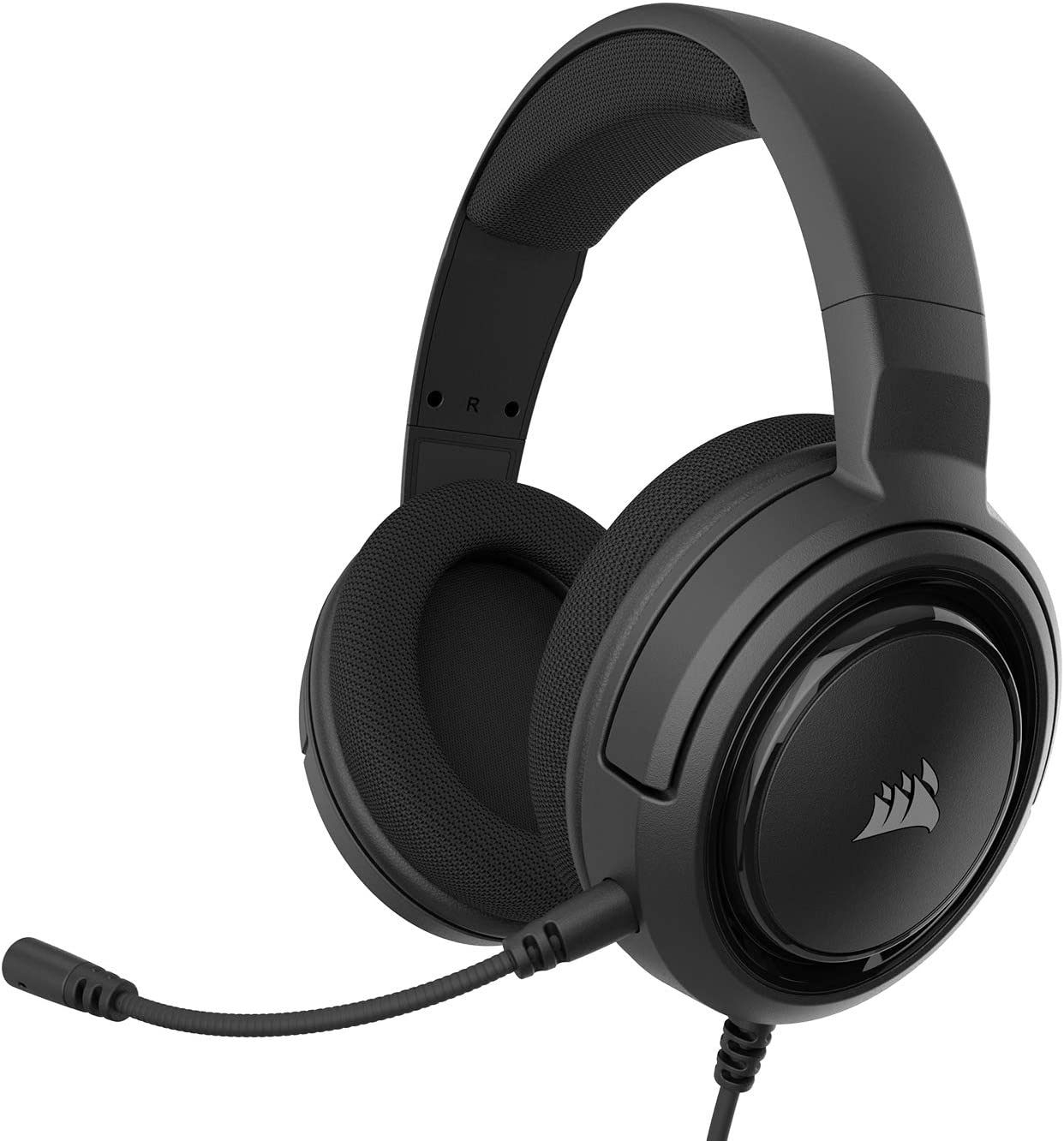 Геймърски слушалки Corsair HS35, Микрофон, 3.5мм жак, 1.8м кабел, Черни