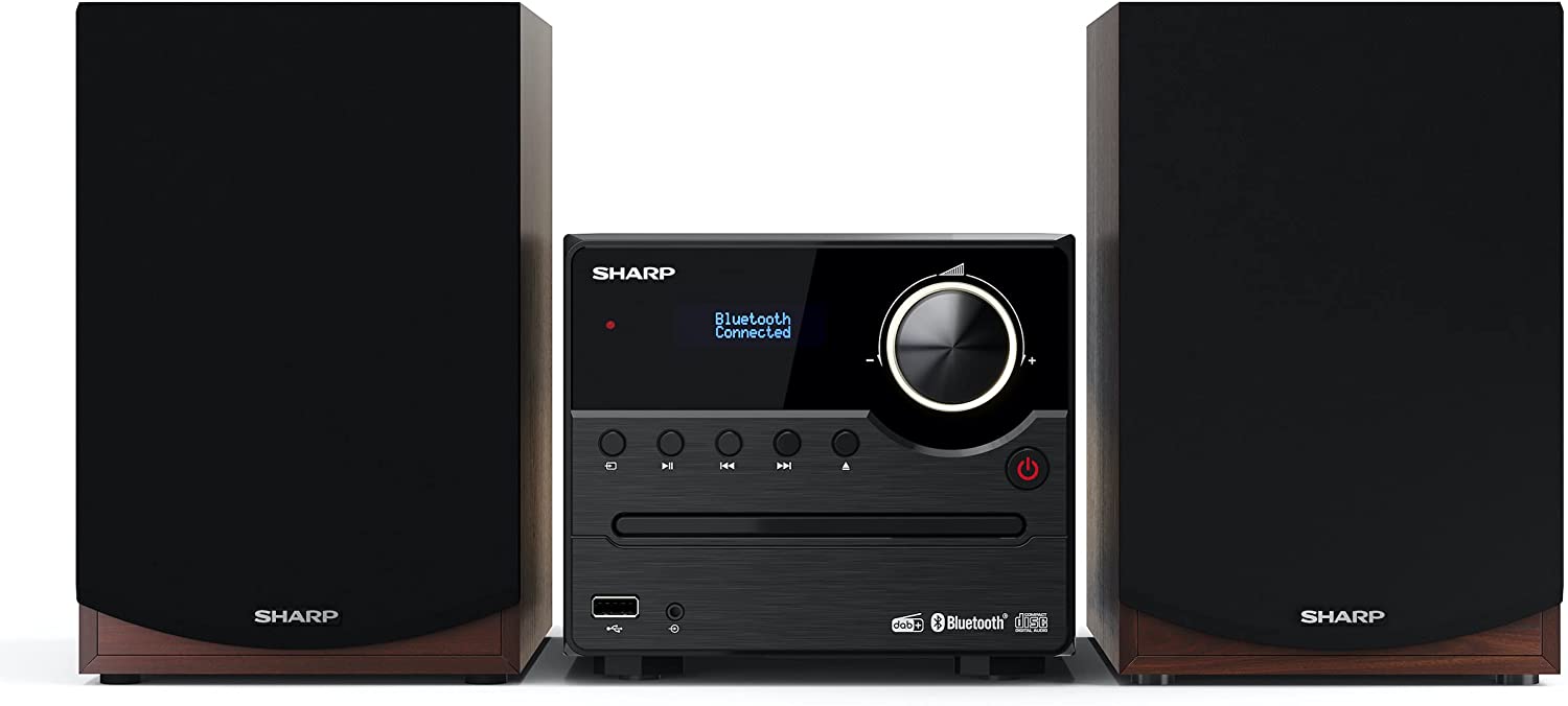 Аудио система SHARP XLB517DBR, 45W RMS, Bluetooth, USB-A 2.0, AUX, DAB+/FM радио, CD устройство, LCD дисплей, Дистанцион...