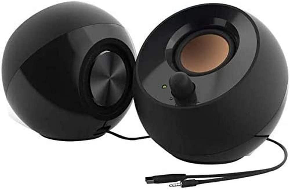 Колонки за компютър Creative Pebble, 4.4W, USB-A, AUX, Черни