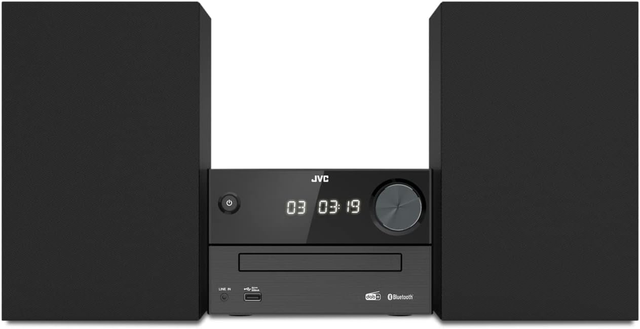 Аудио система JVC UX-C25DAB, 14W RMS, Bluetooth, USB-A 2.0, AUX, DAB+/FM, CD устройство, Дистанционно управление, EQ, Че...