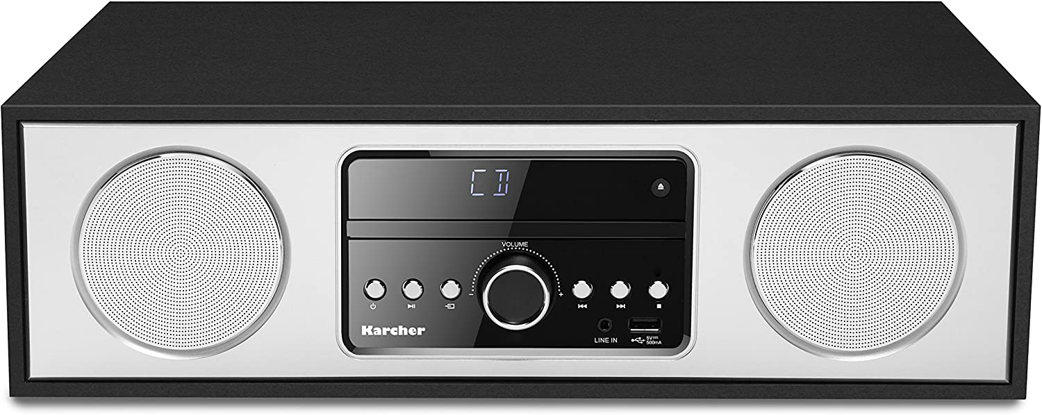 Аудио система Karcher DAB 4500CD, 30W RMS, Bluetooth, USB-A 2.0, AUX, DAB+/FM, CD устройство, Будилник, Дистанционно