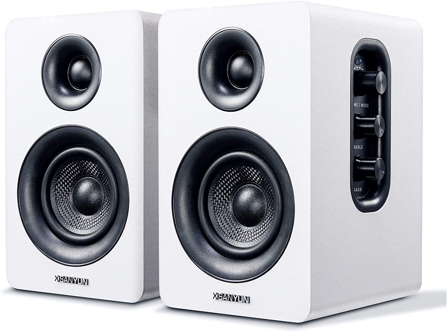 Колонки за компютър Sanyun SW208, 60W, Bluetooth 5.0, AUX in, USB in, 3D съраунд звук, Bass контрол, Бели