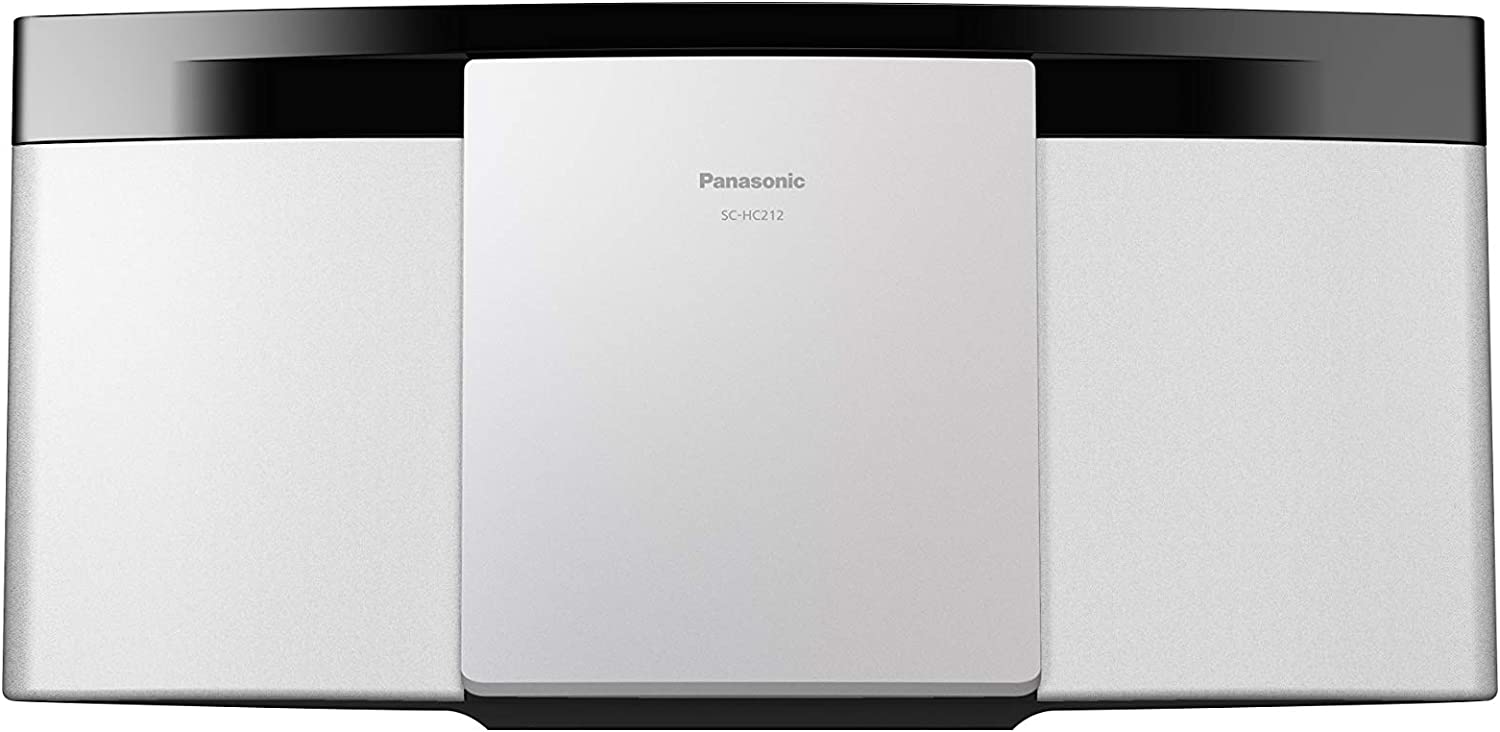 Аудио система Panasonic SC-HC212EG, 20W RMS, Bluetooth, USB-A 2.0, DAB+, CD устройство, 2.0 канала, LCD дисплей, Бяла