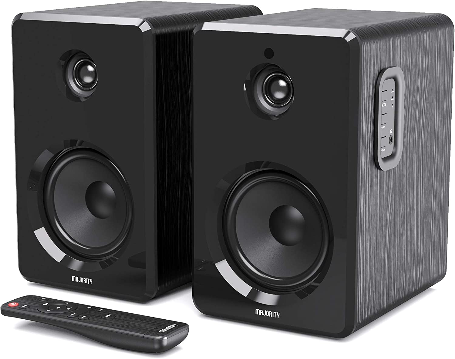 Активни тонколони Majority D40, 120W RMS, Bluetooth, AUX, RCA, USB-A 2.0, Micro SD, Дистанционно управление, Черни
