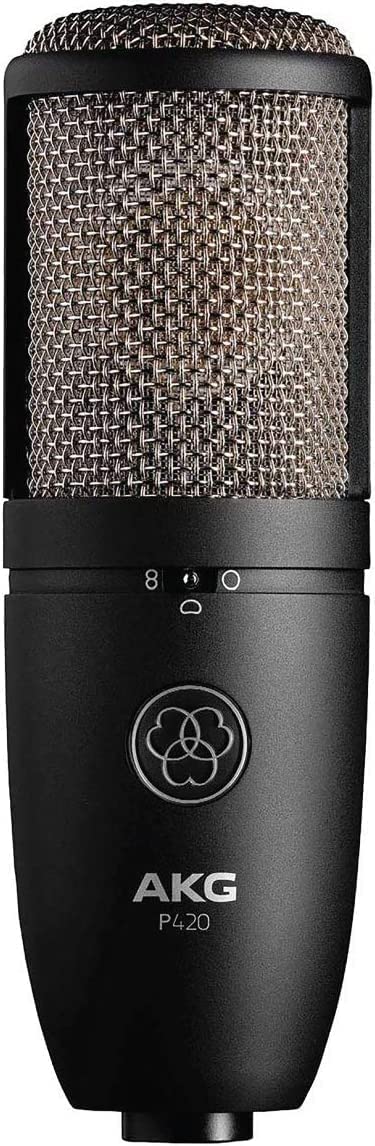 Микрофон AKG P420, Обхват на предаване 20Hz-20kHz, 3в1 полярен модел, XLR 3 пина, Черен