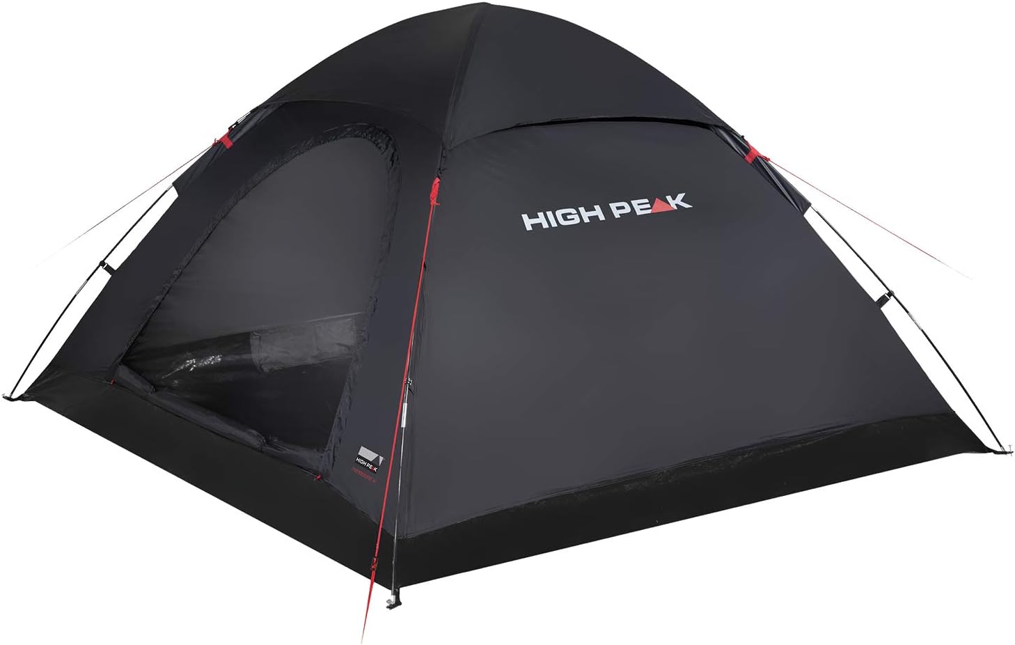 Палатка High Peak Monodome XL, Четириместна, Водоустойчива, Воден стълб 1500мм, Полиестер, Черна