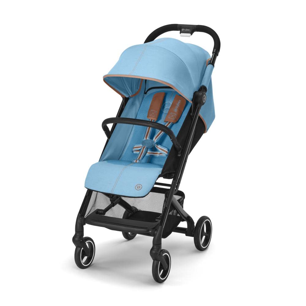 Бебешка количка Cybex Gold Beezy, Товаримост до 22кг, Сгъваема, Сенник, UPF50+, Кошница, Амортисьори, Синя
