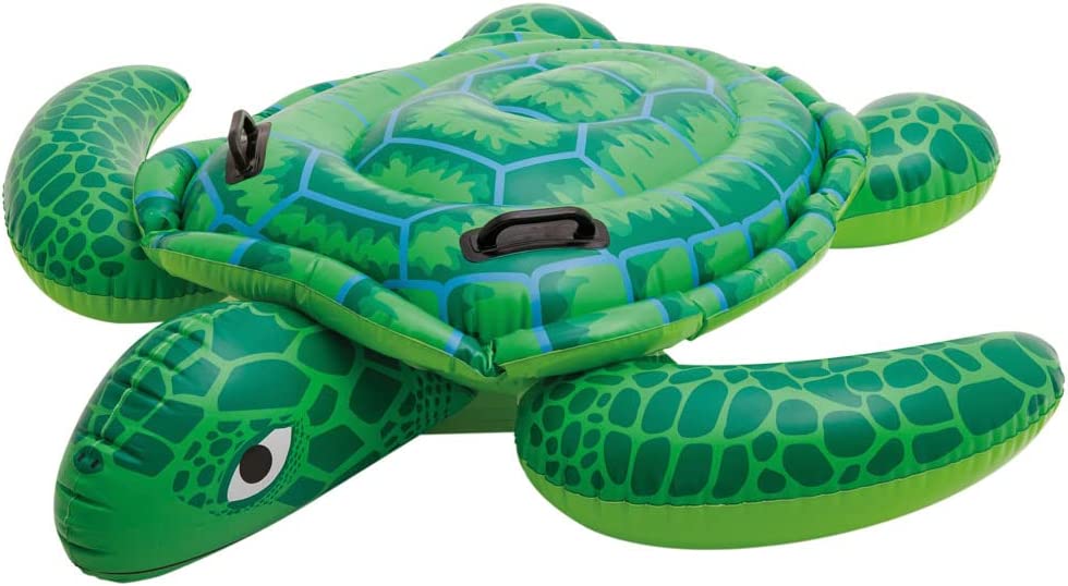 Надуваема играчка Intex Lil' Sea Turtle, 150x127 см, Удобни дръжки, Издържа до 40кг, Зелена