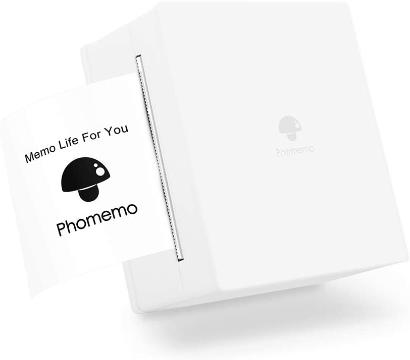 Фотопринтер Phomemo M02, Bluetooth, USB-A 2.0, Термален печат, Портативен, Цветен, 200 DPI, Бял
