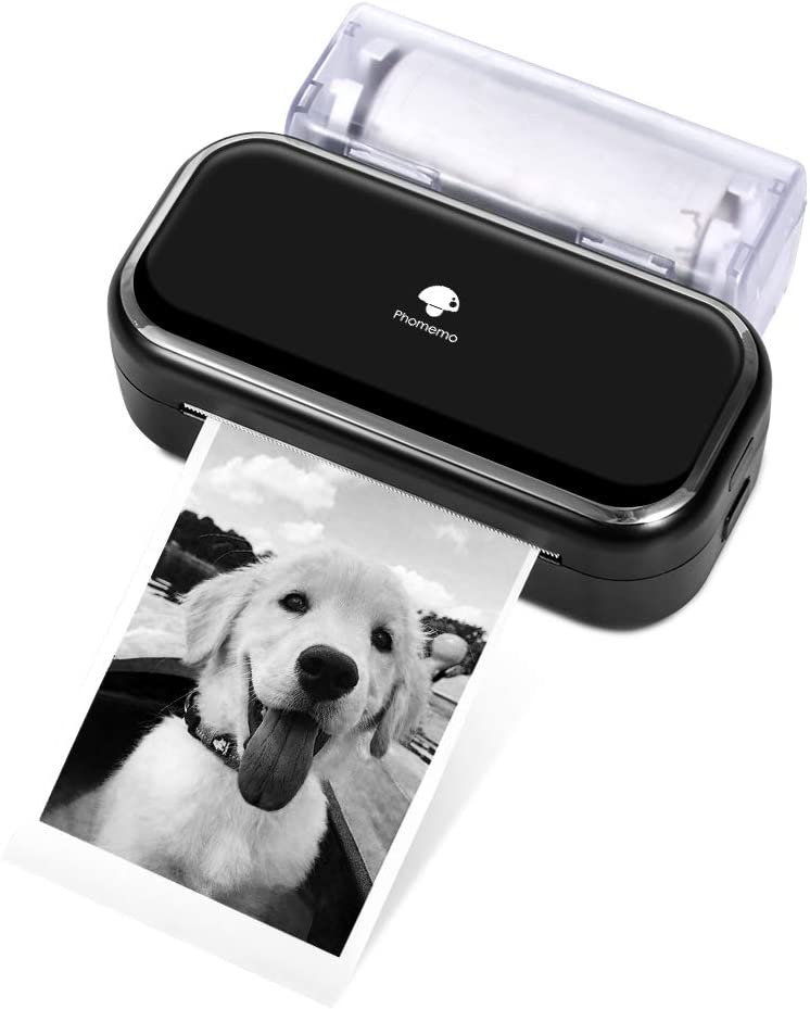 Фотопринтер Phomemo M03, Bluetooth, USB-A 2.0, Термален печат, Монохромен, Портативен, 300 DPI, Черен