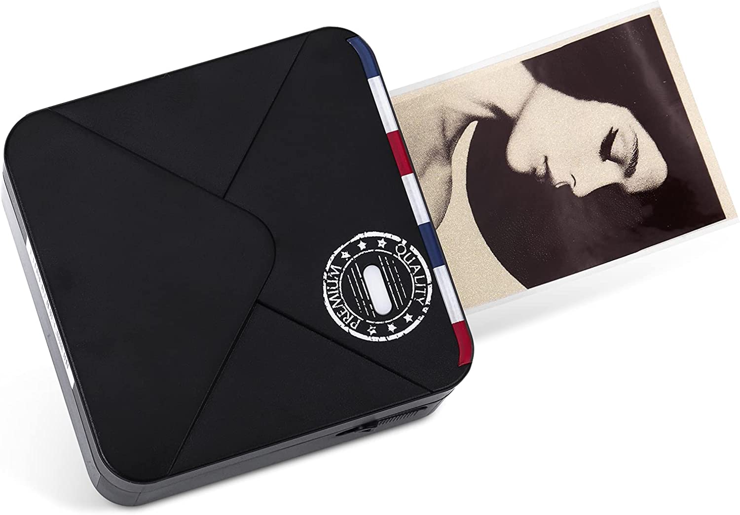 Фотопринтер Phomemo M02S, Bluetooth, Термален печат, Портативен, Монохромен, Ширина етикет 1.5/2.5/5.3см, 300 DPI, Черен