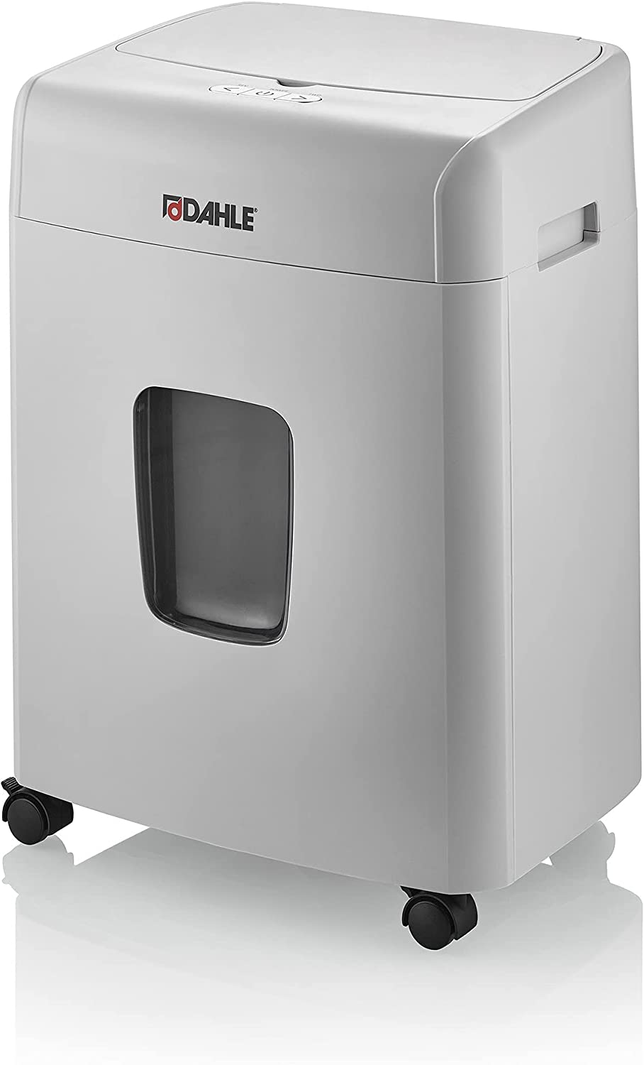 Шредер Dahle ShredMATIC 90, За хартия/карти/телбод/кламери, Ниво на сигурност P-4, Тих, Колелца, Охладител, 23л, Сив