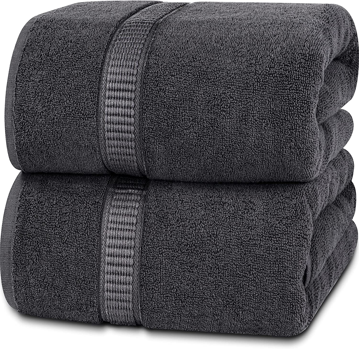 Хавлия за след плуване Utopia Towels, 180 x 90 см, Памучна, Сива, Включва 2 броя