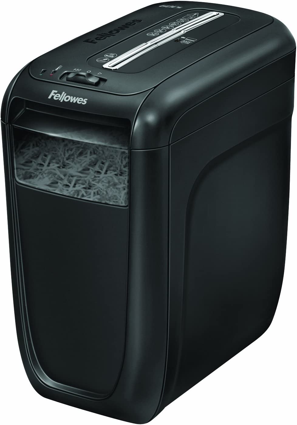 Шредер Fellowes Powershred 60Cs, За хартия/карти/телбод/кламери, Ниво на сигурност P-4, Автоматичен старт/стоп, 22л