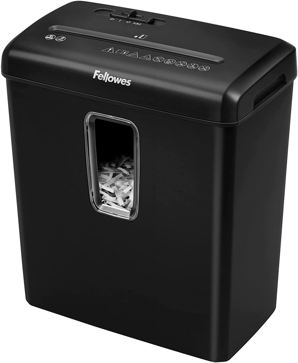 Шредер Fellowes Powershred FS-6C, За хартия/карти/телбод/кламери, Ниво на сигурност P-4, Охладител, 15л, Черен