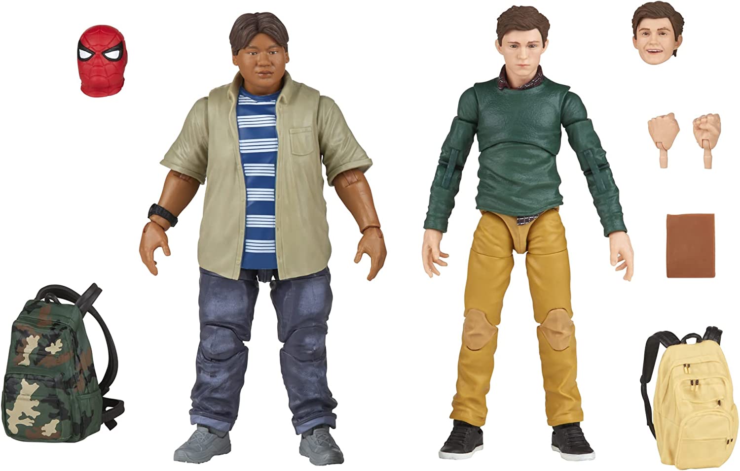 Комплект екшън фигури Hasbro, Marvel Legends Series Spider-Man - Питър Паркър и Нед Лийдс, Включва и 7 аксесоара