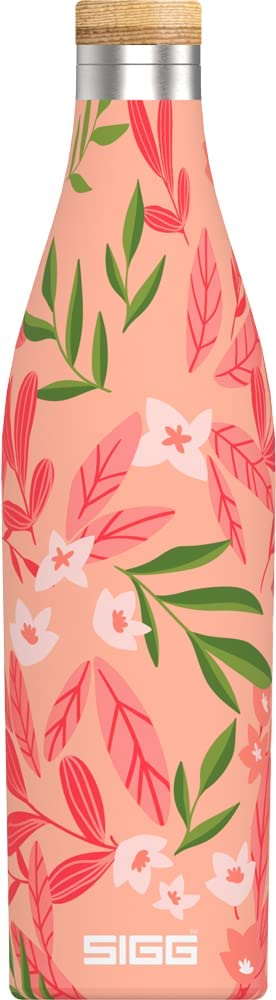 Бутилка за вода SIGG Meridian, 500 мл, 25.9 x 7.2 см, Непропусклива, Неръждаема стомана, Капачка от бамбук