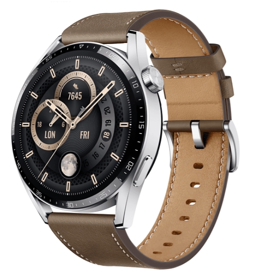 Смарт часовник HUAWEI Watch GT 3, 46 мм, Кафява Кожа