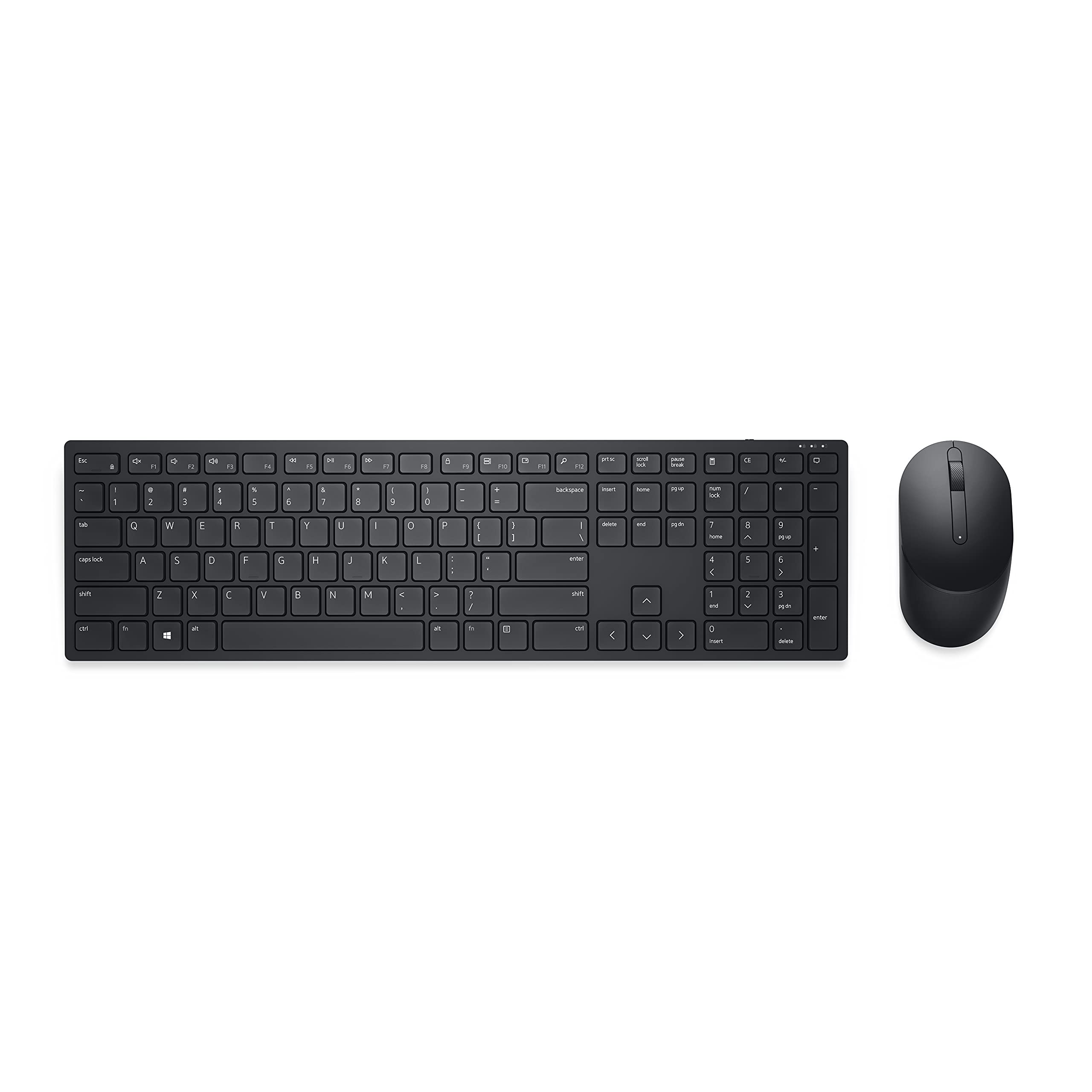 Безжична клавиатура и мишка Dell KM5221W Pro, Мембранна клавиатура, Оптична мишка