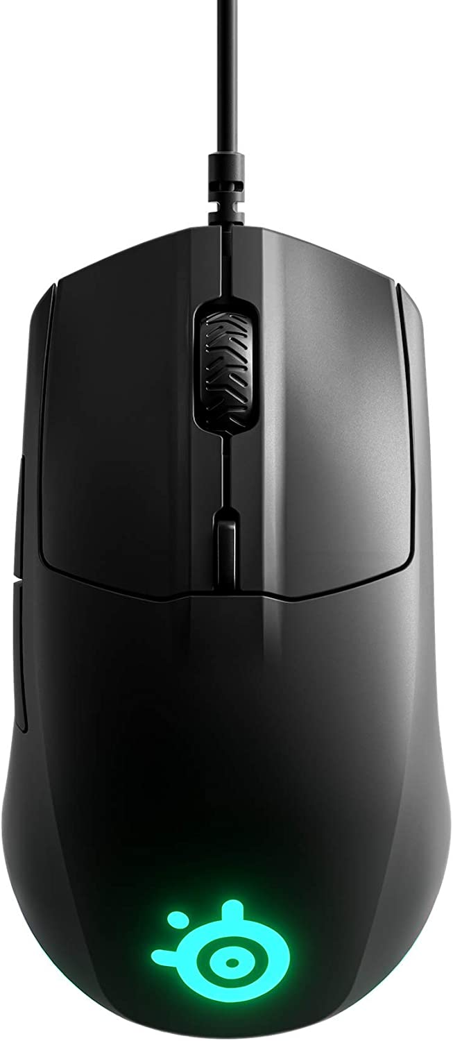 Геймърска мишка SteelSeries Rival 3, 8500 DPI, Оптична, 6 бутона, Подсветка, Черна