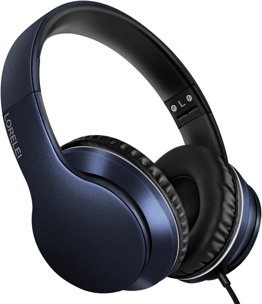Слушалки LORELEI X6, Микрофон, Леки, Сгъваеми, Кабел 1,45 м, Тъмно сини