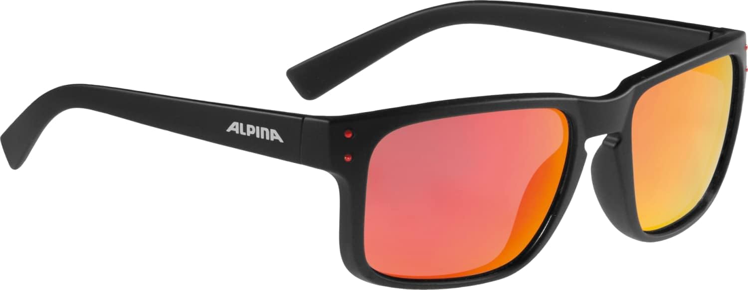 Слънчеви очила ALPINA, 100% UV защита, Устойчиви на счупване, Висококачествени материали, Черна рамка, Матов финиш