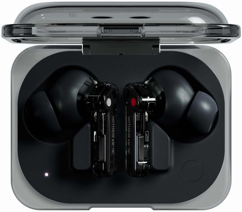 Безжични слушалки Nothing Ear (a), Bluetooth, ANC активно шумопотискане, LDAC кодек, Bass Enhance алгоритъм, ChatGPT инт...