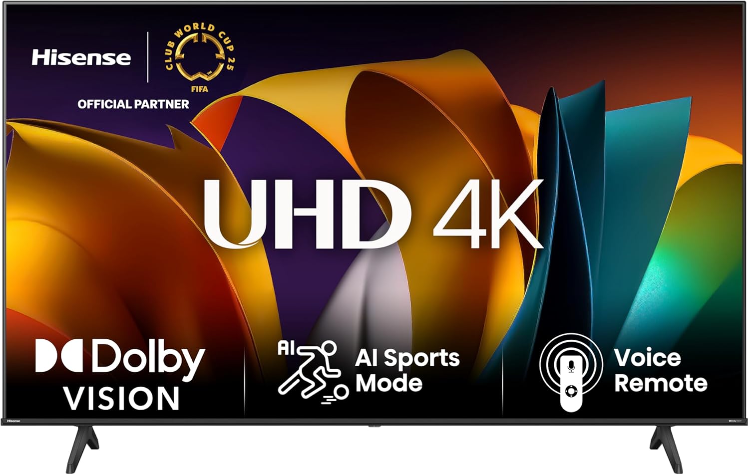 Hisense 43E6NT 108 см (43 инча) телевизор, 4K UHD Smart TV, Precision Color, HDR, Dolby Vision, 60Hz, троен тунер DVB-C/...