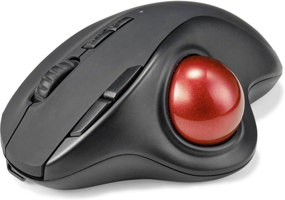 Тракбол Renkforce RF-4760558, безжичен, оптичен, черен, 7 бутона, 2400 DPI
