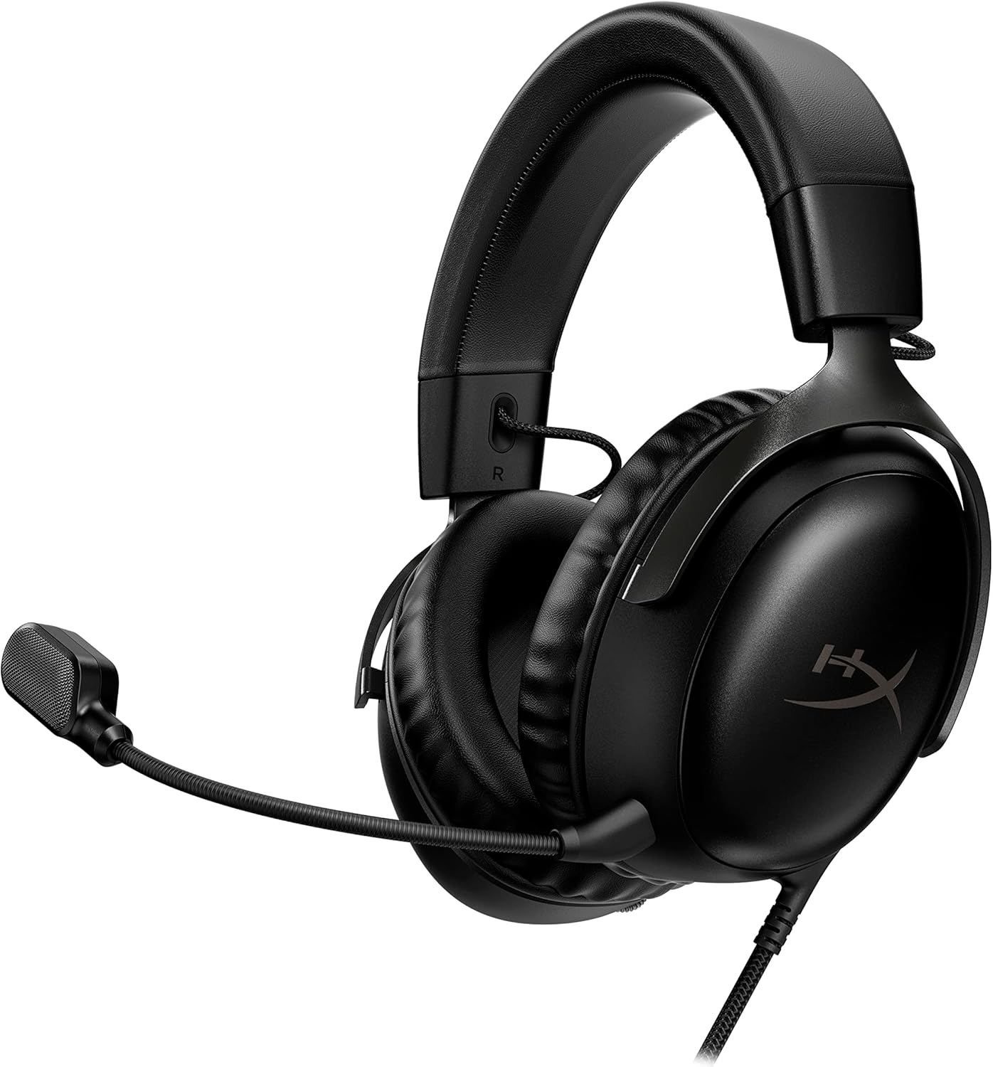 HyperX Cloud III – Геймърски слушалки с кабел, PC, PS5, Xbox Series X|S, Ъглови 53 мм драйвери, DTS, мемори пяна, стабил...