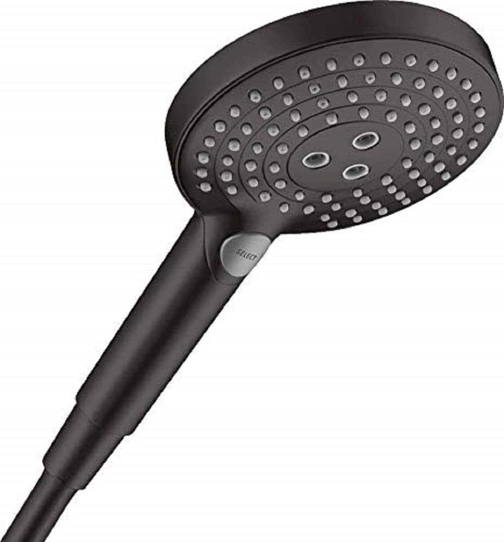 Душ слушалка Hansgrohe RainDance Select S, 125мм диаметър, Три режима струя, Водоспестяваща, Черен мат
