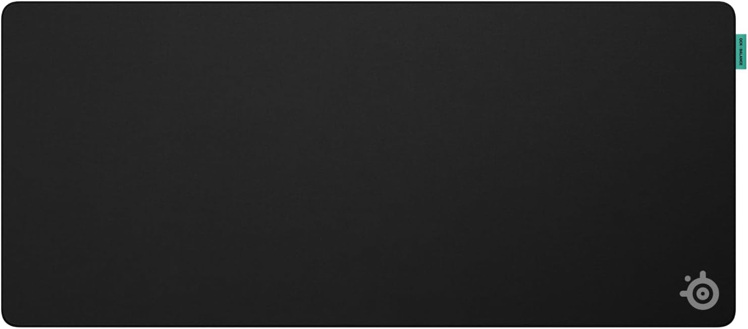 Геймърска подложка за мишка SteelSeries QcK XL Performance Balance, допълнителна плътност за плавно плъзгане, плоски шев...