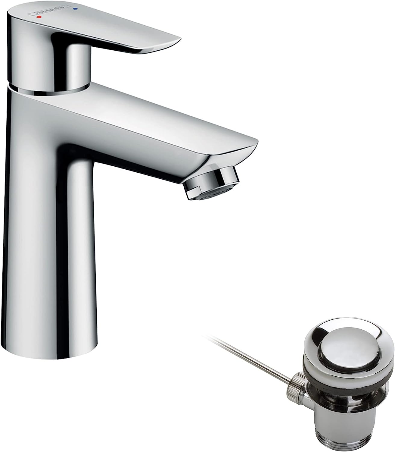 Смесител Hansgrohe Tails E, ComfortZone 110, Защита от варовик, Водоспестяващ, Сребрист