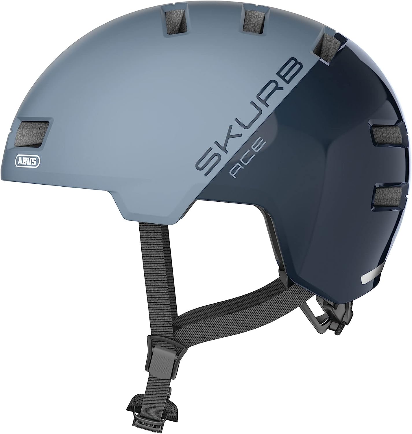 Каска за колоездене ABUS Skurb ACE, Размер L (58 - 61см обиколка), Регулируем дизайн, Отлична проветримост, Синя