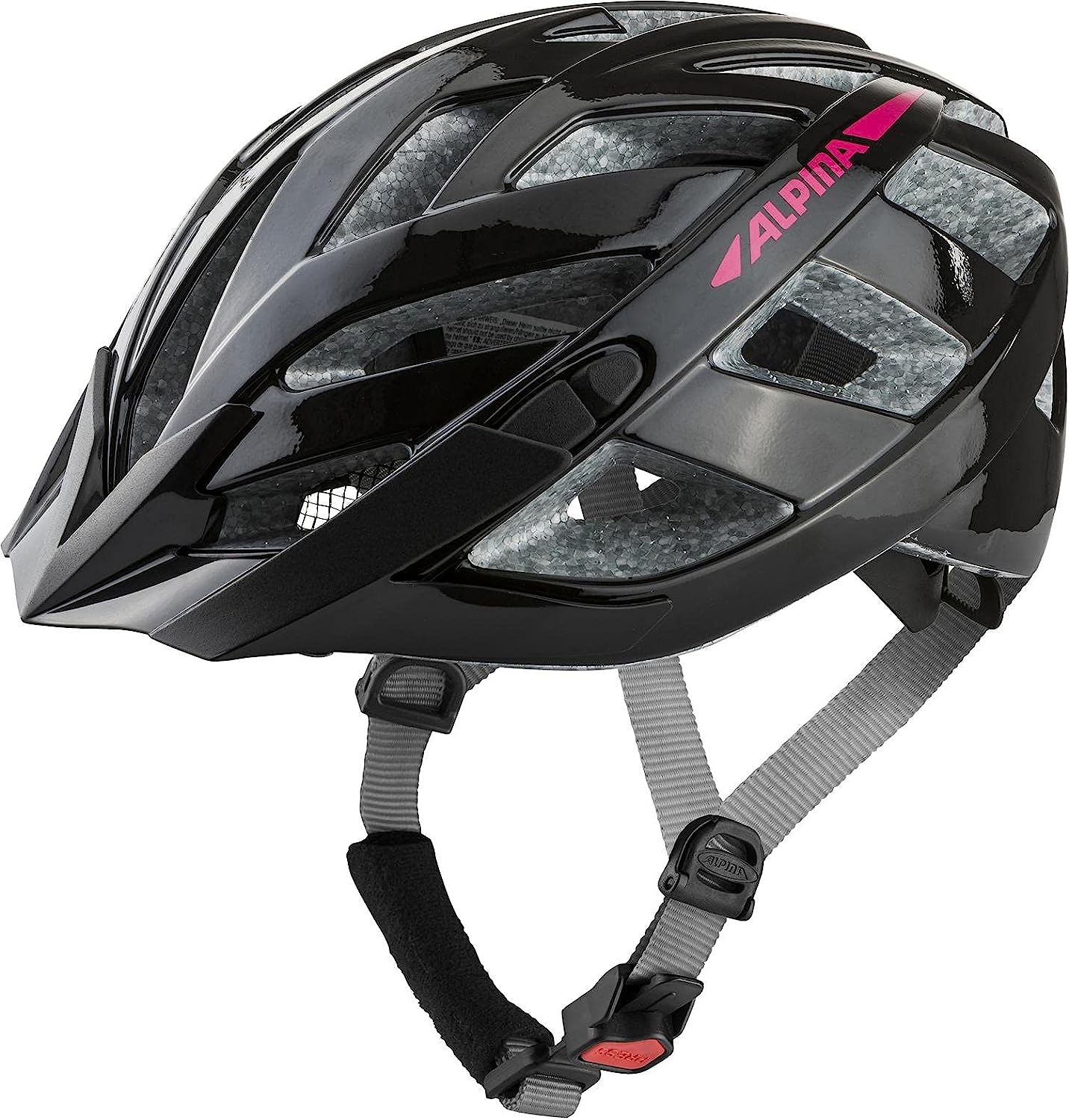 Каска за велосипед Alpina Panoma 2.0, 56 - 59см обиколка, Регулируема каишка, Отлична проветримост, Черна със сиво