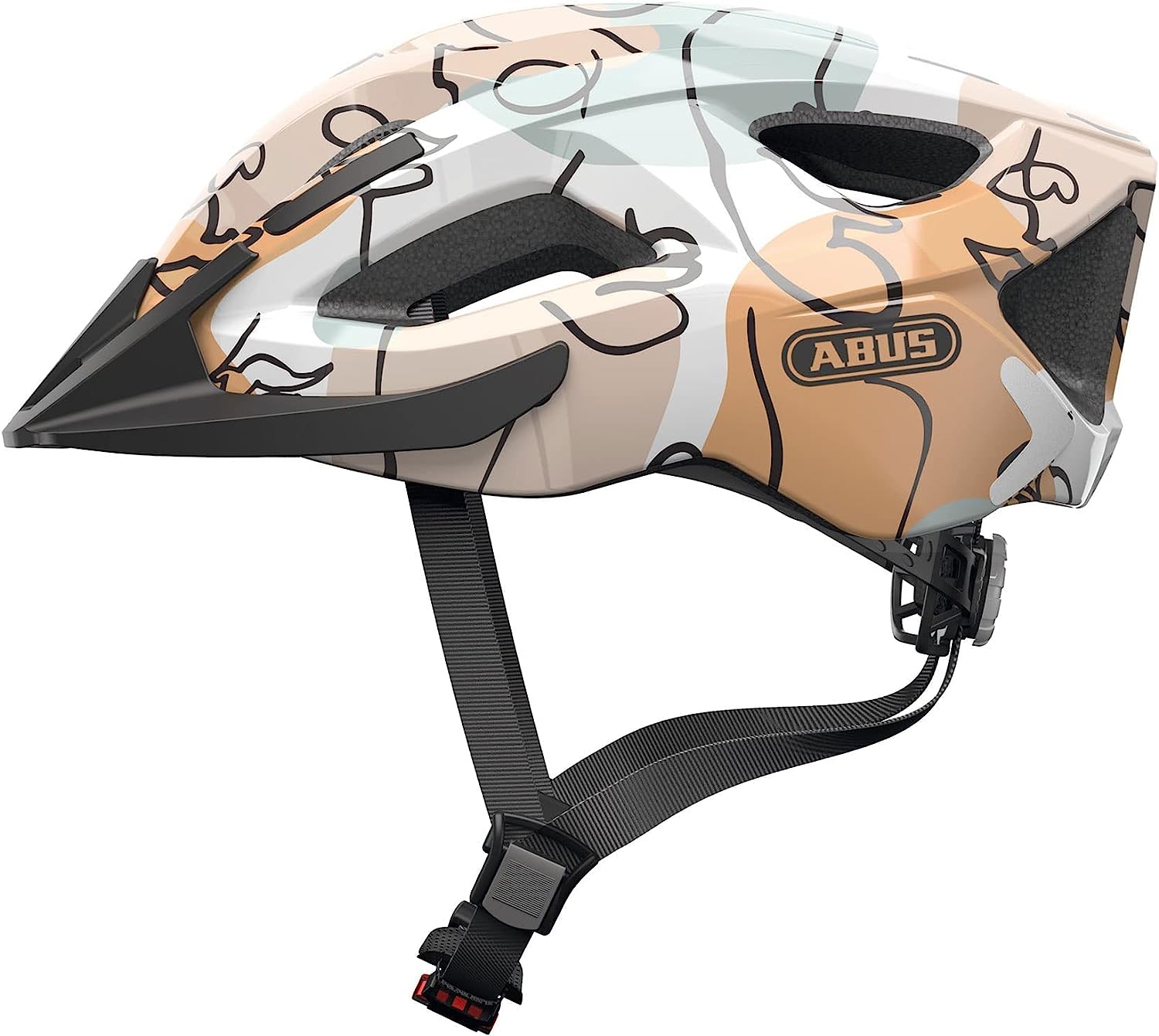 Каска за велосипед ABUS Aduro 2.0, Размер S (51 - 55см обиколка) Регулируем дизайн, Вентилация, Шарена