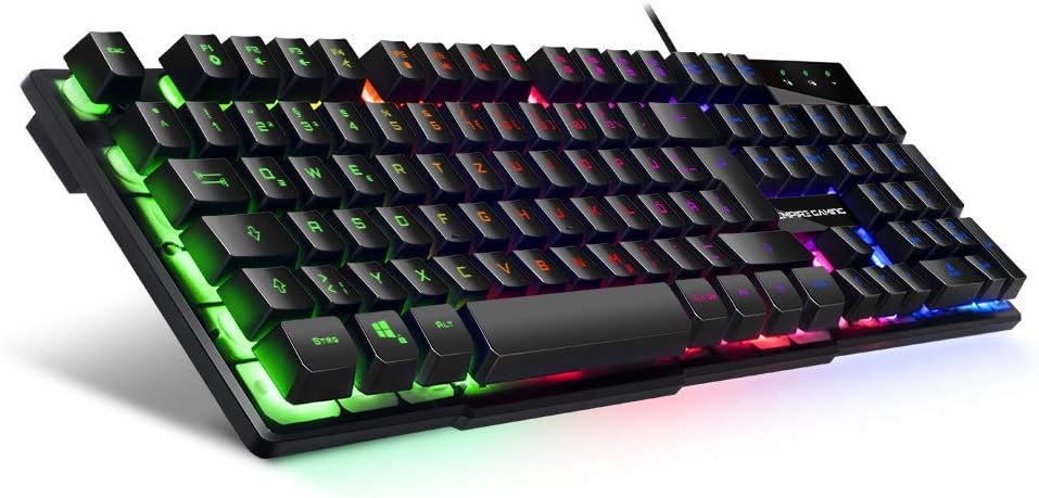 Геймърска клавиатура Empire Gaming, Полумеханична, QWERTZ подредба, 105 клавиша, LED подсветка, Черна