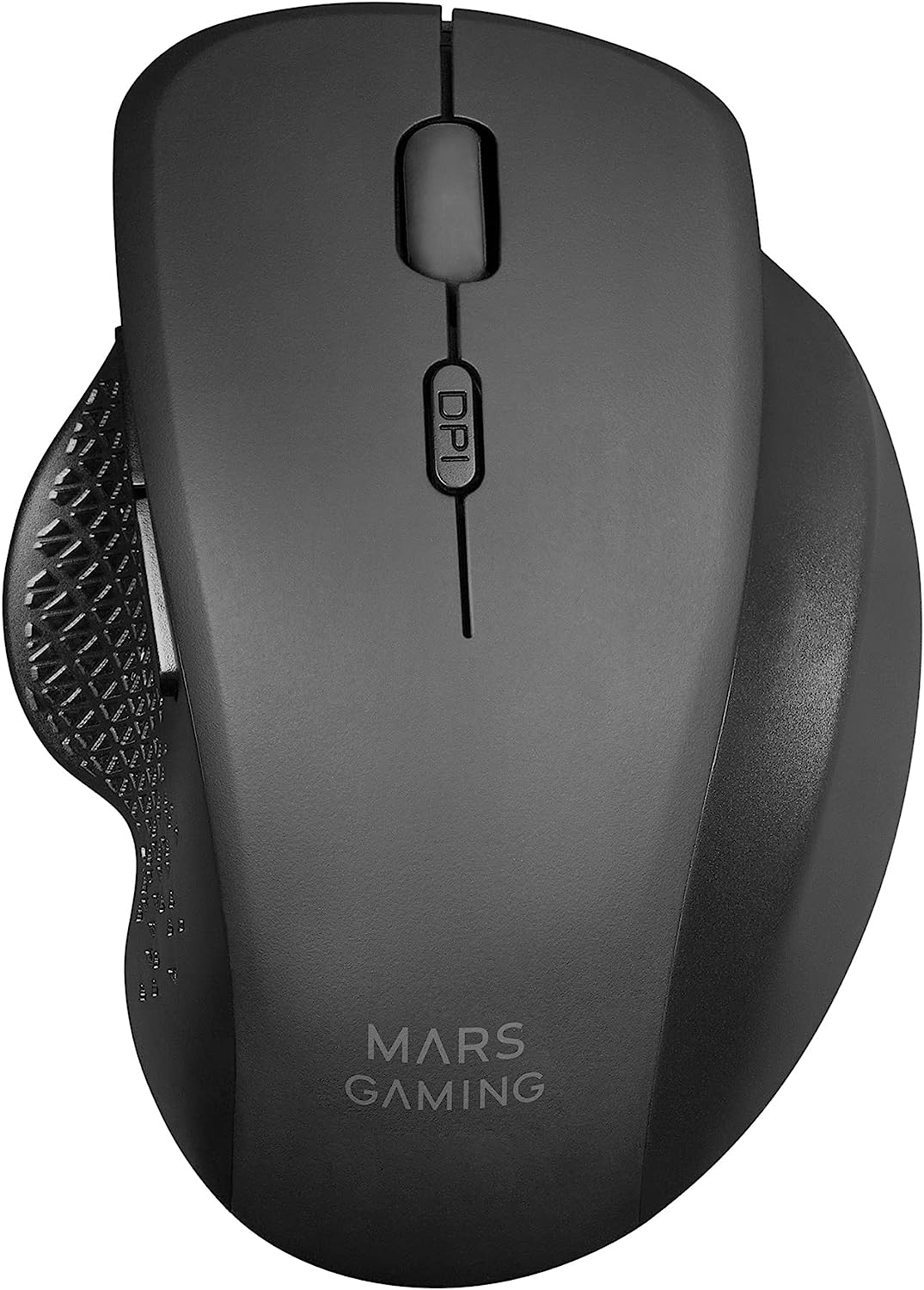 Безжична мишка Mars Gaming MMWERGO, Ергономичен дизайн, 3200 DPI, Оптична, 6 бутона, Черна