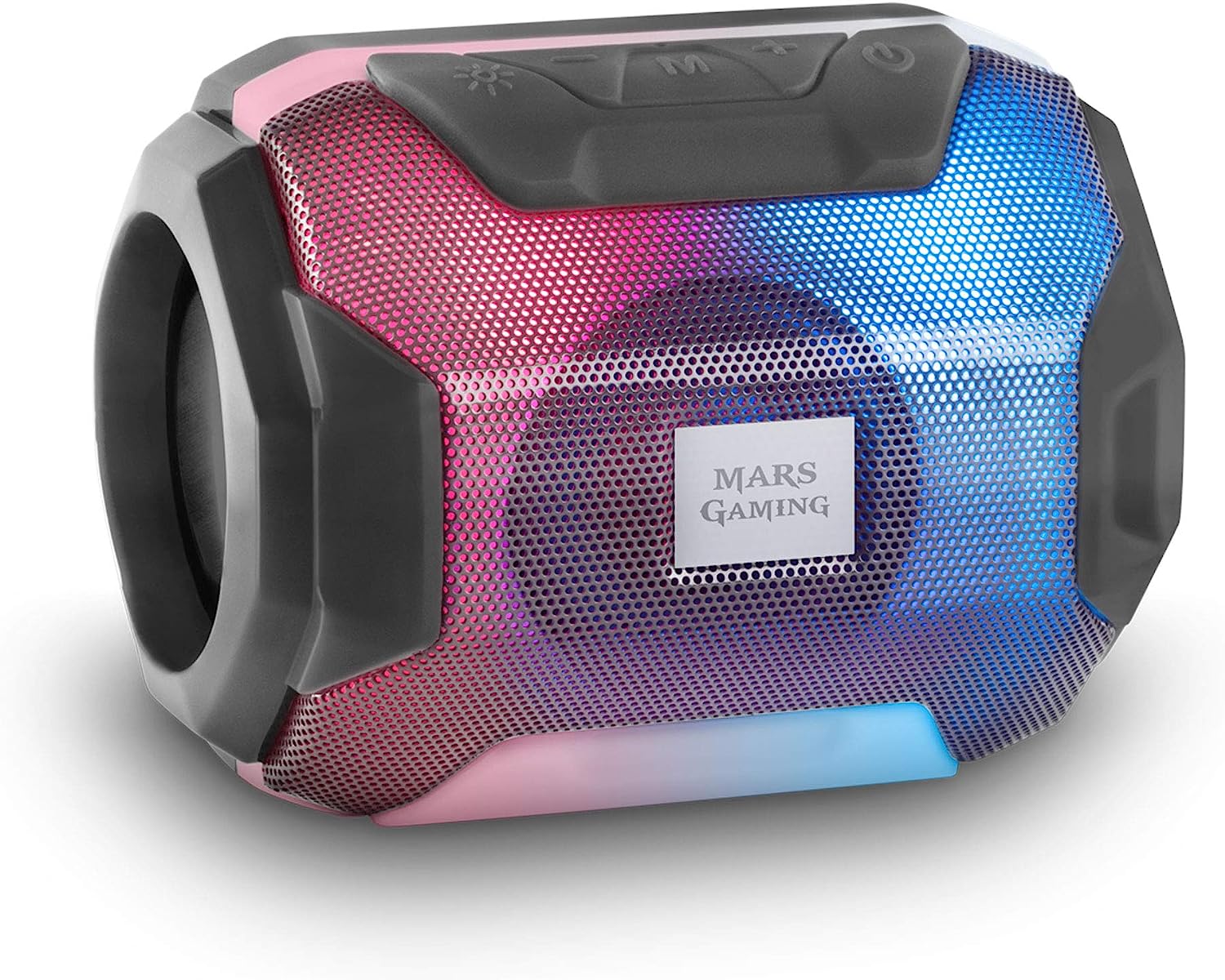 Преносима колонка Mars Gaming MSBAX, 10W RMS, RGB подсветка, Bluetooth, USB, MicroSD, Радио, Черна