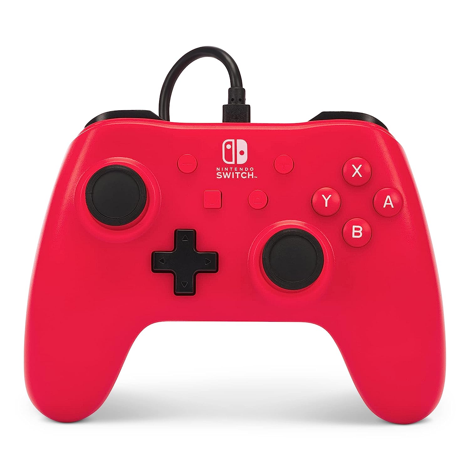 Геймърски контролер PowerA Enhanced, Лицензиран от Nintendo Switch, 3.5мм жак за слушалки, Червен
