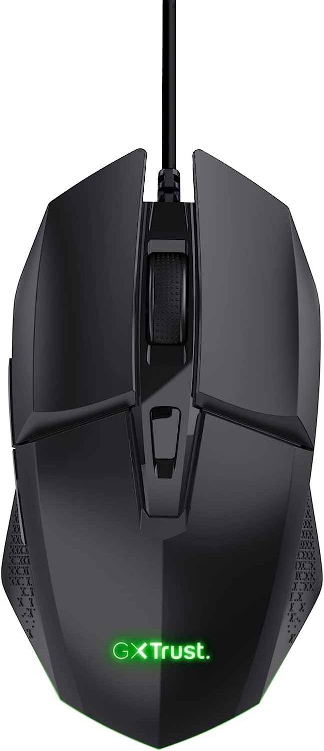 Геймърска мишка Trust Gaming GXT 109, 6400 DPI, Оптична, 6 бутона, LED подсветка, 1.5м кабел, USB, Черна