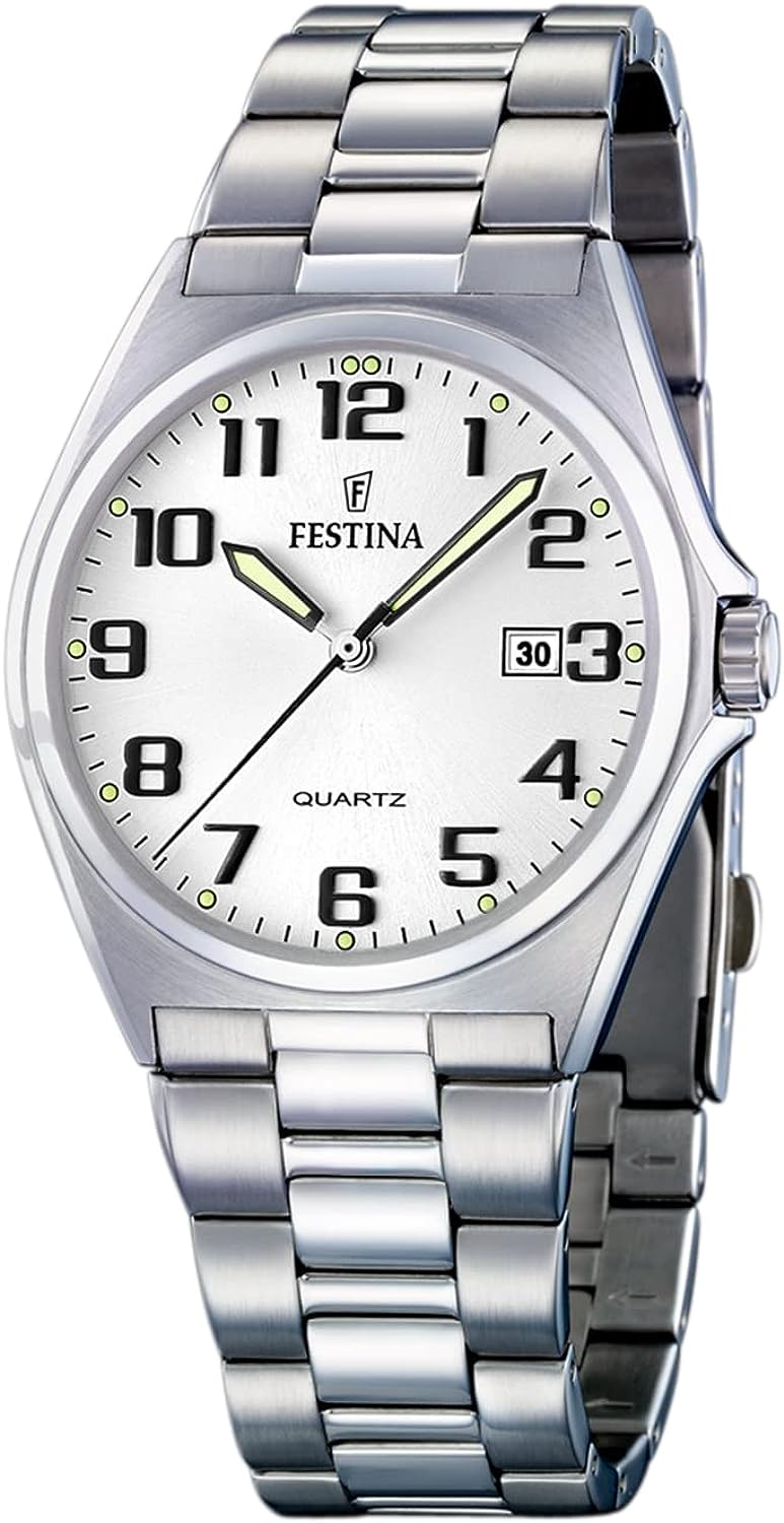 Мъжки часовник Festina F16374/9, 40мм диаметър, 20мм ширина на каишката, Неръждаема стомана, Водоустойчив 5 ATM