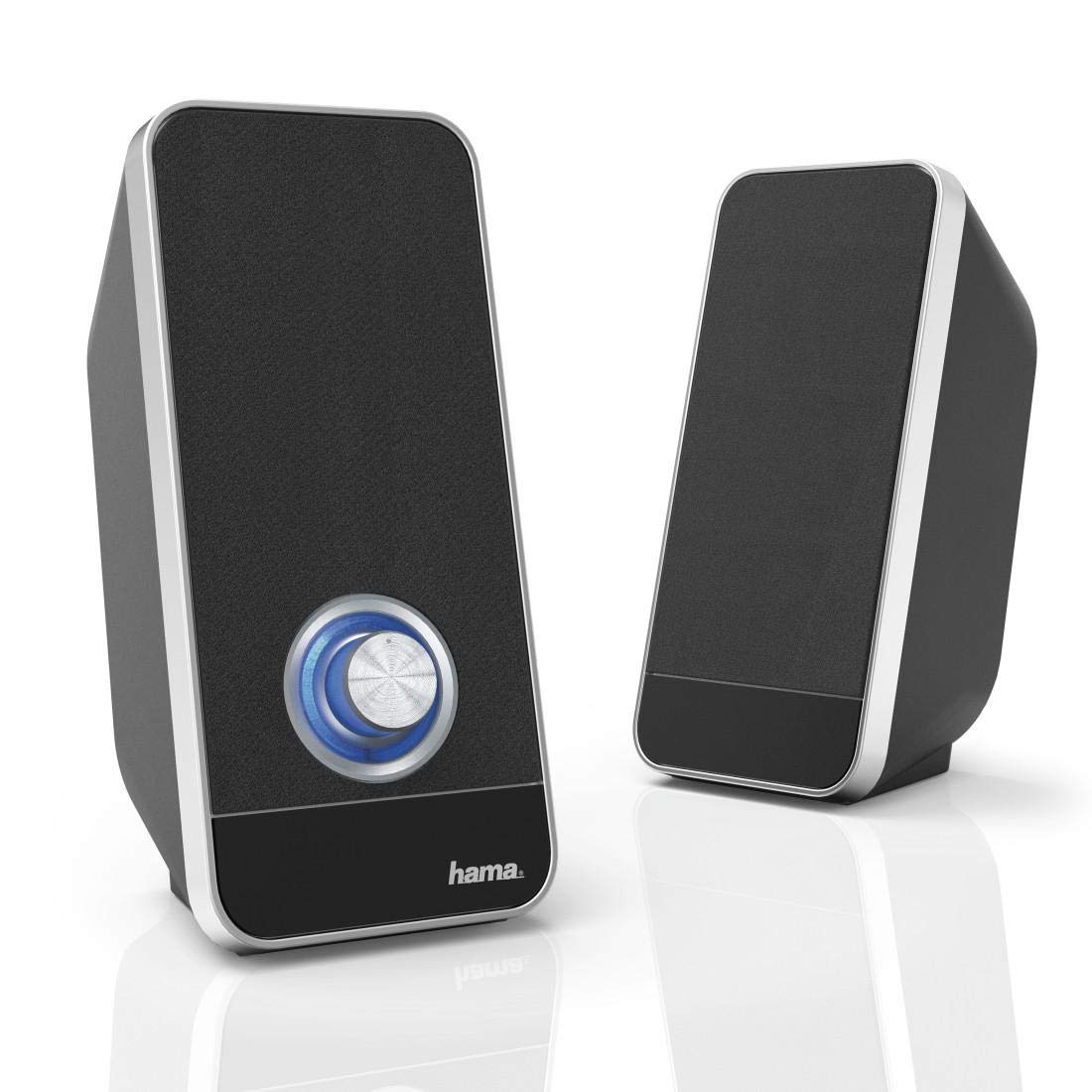 Колонки за компютър Hama Sonic, 2 канала, 3W RMS, 3.5мм жак за звука, USB захранване, Черни