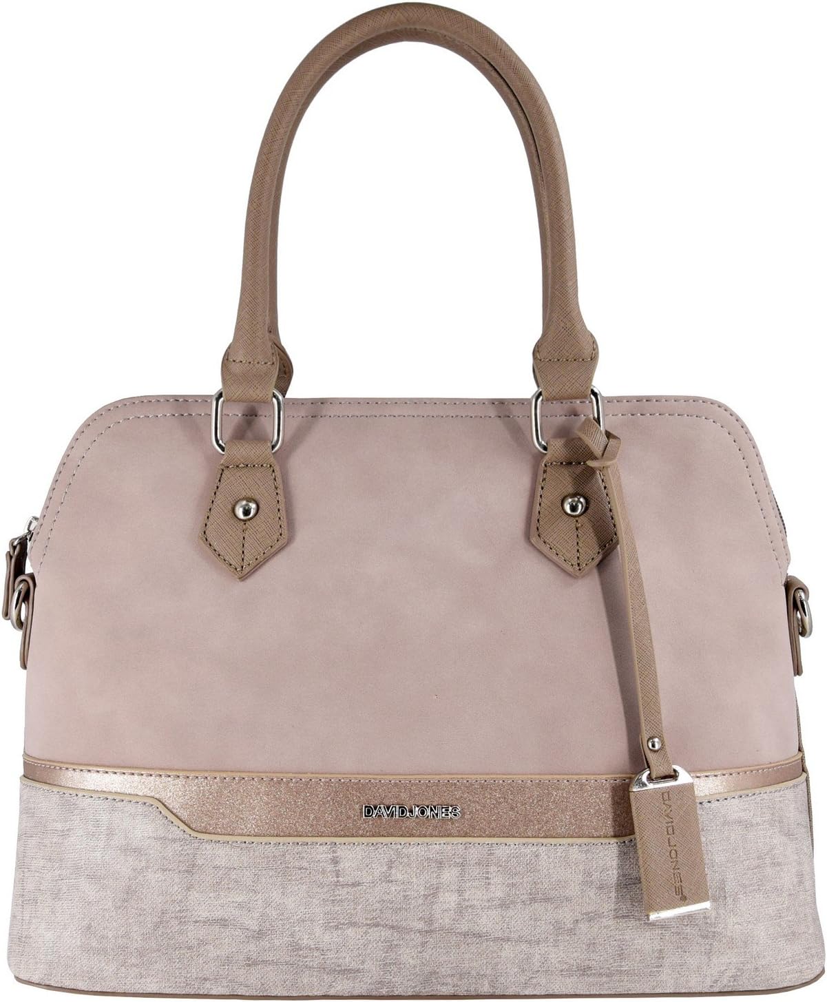 Дамска чанта David Jones, 34 x 26 x 13 см, Висококачествена изкуствена кожа, Розова