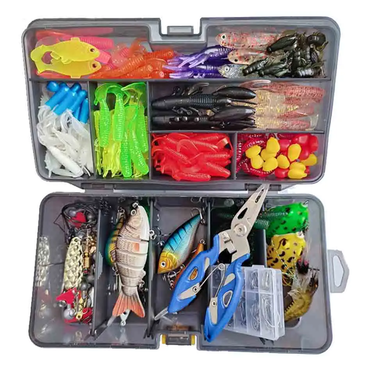 Комплект 439 части за риболов, примамка блесна воблер червей кукички