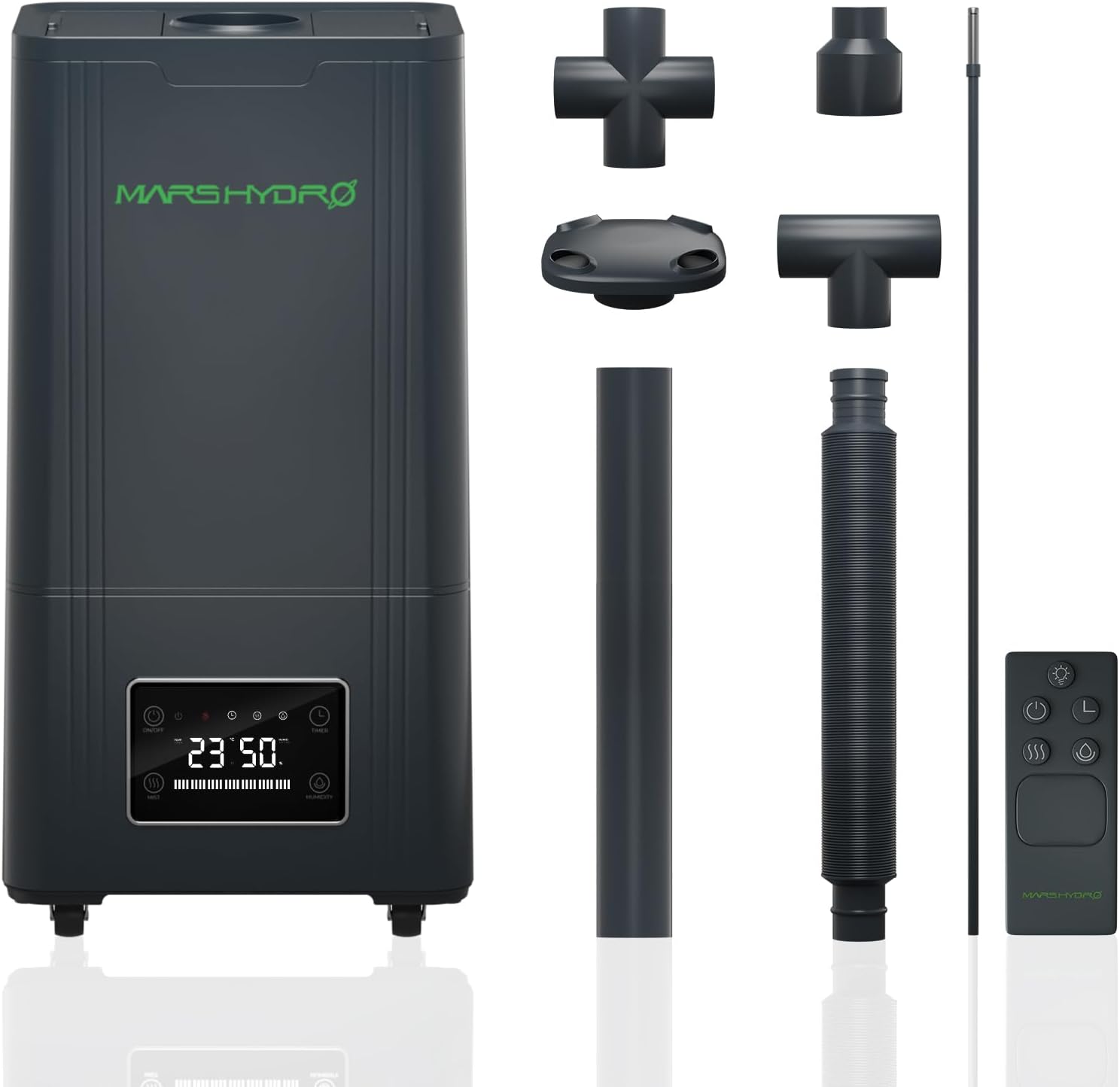 MARS HYDRO Овлажнител за растения, 15 литра, ултразвуков овлажнител с горно пълнене, с регулируема влажност, функция тай...