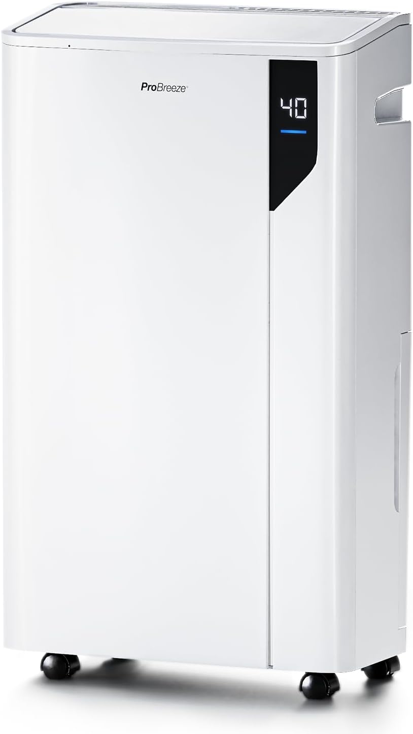 Pro Breeze обезвлажнител 20L за 24 часа - Електрически обезвлажнител с режим на пране, сензор за влажност, въздушен филт...