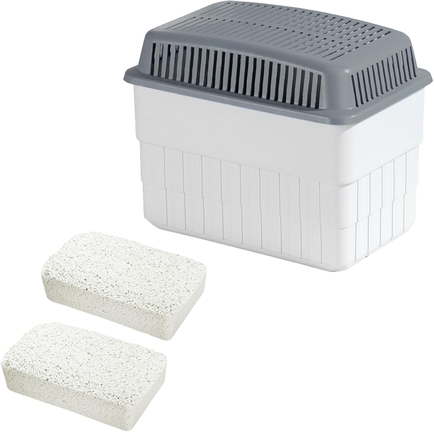 WENKO Влагоуловител с 2 x 1 кг гранулирани блока, Влагоуловител за помещение, Побира до 1,4 литра влага, Лабораторно тес...