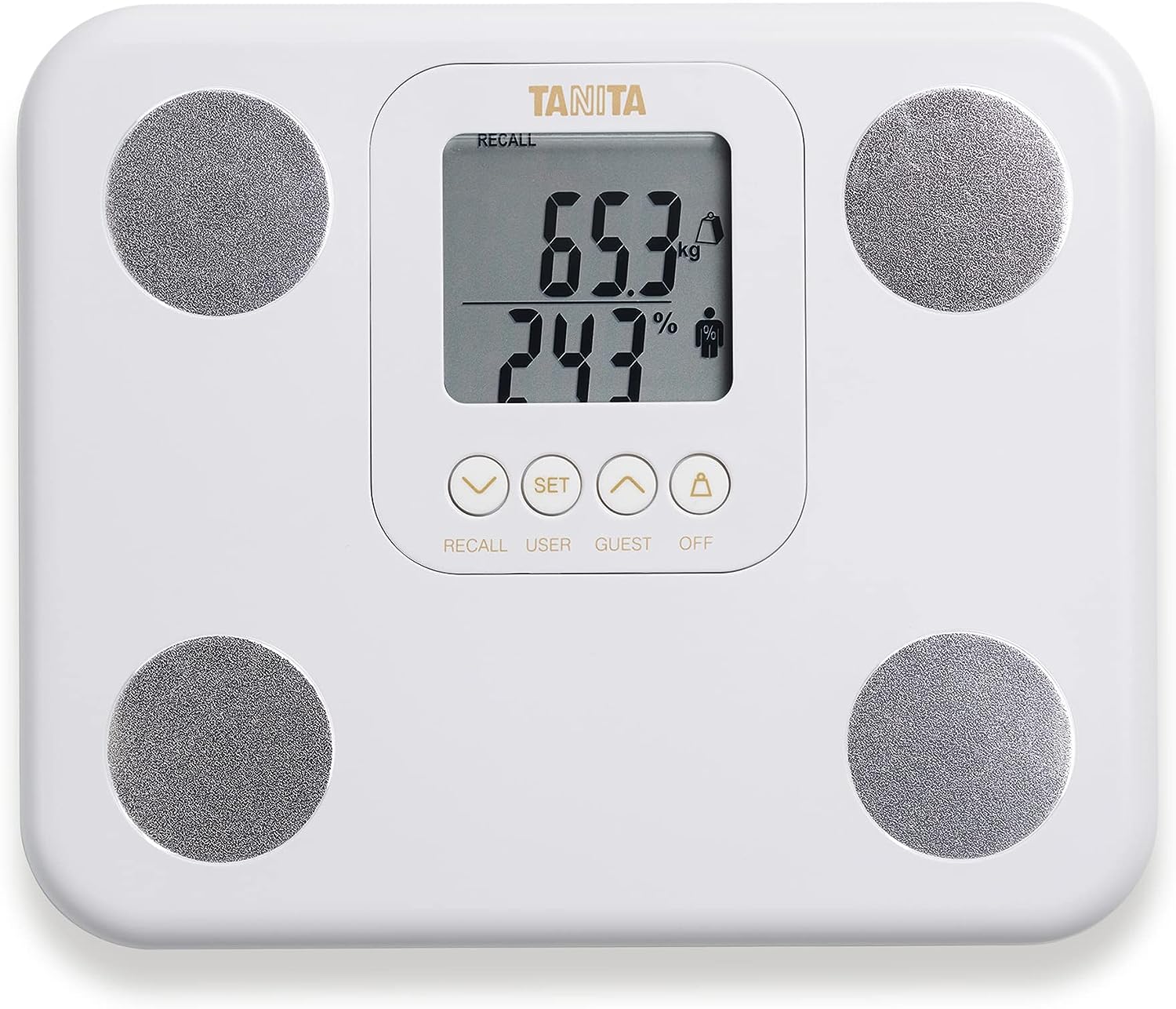 Кантар за телесно тегло Tanita BC-730, До 150 кг, Дисплей с 9 измервания, Анализ на тяло Inerscan, 26 x 21.6 x 3.3 см, Б...